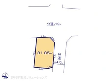 【東京都/世田谷区上祖師谷】世田谷区上祖師谷6丁目 土地 区画図