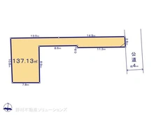 【東京都/世田谷区粕谷】世田谷区粕谷3丁目 土地 区画図