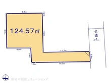 【東京都/世田谷区粕谷】世田谷区粕谷3丁目 土地 区画図