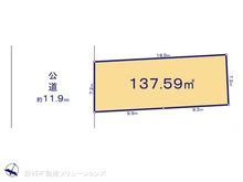 【埼玉県/川口市戸塚東】川口市戸塚東3丁目 土地 区画図