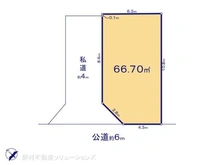 【埼玉県/川口市朝日】川口市朝日6丁目 土地 区画図