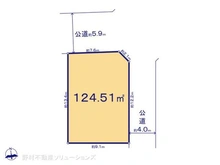 【東京都/三鷹市上連雀】三鷹市上連雀6丁目 土地 区画図