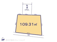 【東京都/府中市若松町】府中市若松町4丁目 土地 区画図