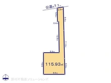 【東京都/府中市是政】府中市是政2丁目 土地 区画図