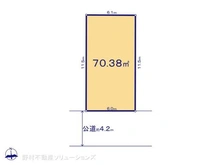 【東京都/府中市是政】府中市是政6丁目 土地 区画図