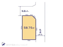 【千葉県/市川市大和田】市川市大和田1丁目 土地 区画図