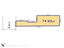 【千葉県/市川市福栄】市川市福栄1丁目 土地 区画図