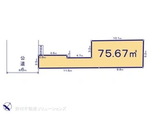 【千葉県/市川市福栄】市川市福栄1丁目 土地 区画図
