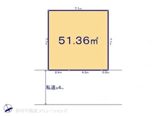 【千葉県/市川市大洲】市川市大洲4丁目 土地 区画図