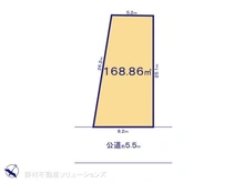 【千葉県/市川市中山】市川市中山4丁目 土地 区画図