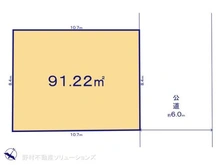 【千葉県/市川市本北方】市川市本北方3丁目 土地 区画図