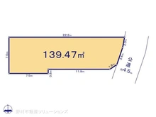 【千葉県/市川市大野町】市川市大野町3丁目 土地 区画図