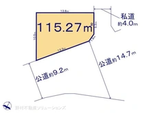 【千葉県/市川市曽谷】市川市曽谷8丁目 土地 区画図