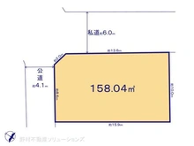 【千葉県/市川市大野町】市川市大野町1丁目 土地 区画図