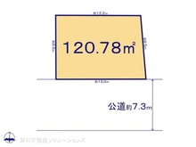 【千葉県/市川市大野町】市川市大野町4丁目 土地 区画図