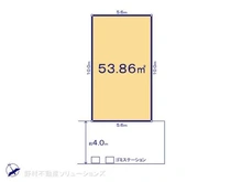 【千葉県/市川市鬼高】市川市鬼高3丁目 土地 区画図