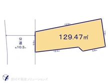 【千葉県/市川市宮久保】市川市宮久保4丁目 土地 区画図