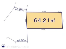 【埼玉県/朝霞市三原】朝霞市三原4丁目 土地 区画図