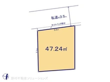 【神奈川県/川崎市中原区市ノ坪】川崎市中原区市ノ坪 土地 区画図