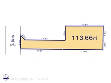 【東京都/小平市小川西町】小平市小川西町5丁目 土地 区画図