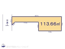 【東京都/小平市小川西町】小平市小川西町5丁目 土地 区画図
