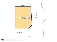 【東京都/東大和市南街】東大和市南街3丁目 土地 区画図