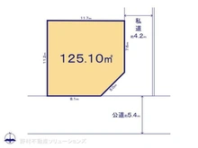 【東京都/小平市学園西町】小平市学園西町2丁目 土地 区画図