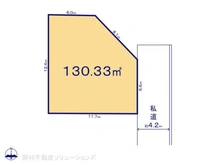 【東京都/小平市学園西町】小平市学園西町2丁目 土地 区画図