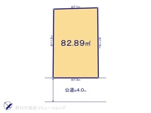 【東京都/東村山市栄町】東村山市栄町3丁目 土地 区画図