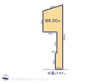 【東京都/足立区大谷田】足立区大谷田5丁目 土地 区画図