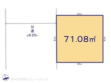 【東京都/葛飾区お花茶屋】葛飾区お花茶屋2丁目 土地 区画図