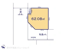 【埼玉県/さいたま市桜区西堀】さいたま市桜区西堀2丁目 土地 区画図