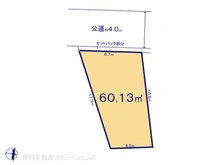 【東京都/中野区中央】中野区中央5丁目 土地 区画図