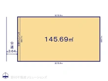 【東京都/中野区若宮】中野区若宮3丁目 土地 区画図
