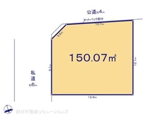 【東京都/立川市西砂町】立川市西砂町2丁目 土地 区画図