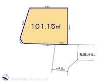 【東京都/日野市新町】日野市新町3丁目 土地 区画図