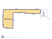 【東京都/日野市大字日野】日野市大字日野 土地 区画図