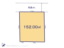 【東京都/昭島市美堀町】昭島市美堀町1丁目 土地 区画図