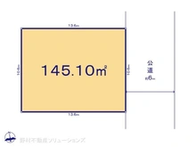 【東京都/日野市万願寺】日野市万願寺6丁目 土地 区画図