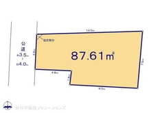 【東京都/荒川区東尾久】荒川区東尾久4丁目 土地 区画図