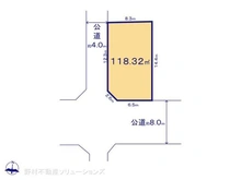 【千葉県/千葉市中央区松ケ丘町】千葉市中央区松ケ丘町 土地 区画図