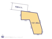 【千葉県/千葉市中央区稲荷町】千葉市中央区稲荷町1丁目 土地 区画図