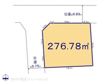 【千葉県/千葉市中央区松波】千葉市中央区松波4丁目 土地 区画図