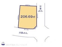 【東京都/東村山市多摩湖町】東村山市多摩湖町3丁目 土地 区画図