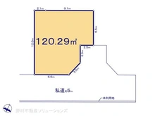 【東京都/東村山市久米川町】東村山市久米川町2丁目 土地 区画図