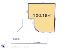 【東京都/東村山市久米川町】東村山市久米川町2丁目 土地 区画図
