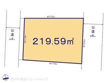 【埼玉県/所沢市大字山口】所沢市大字山口 土地 区画図