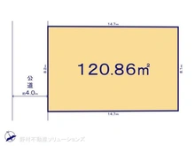 【東京都/東村山市諏訪町】東村山市諏訪町1丁目 土地 区画図