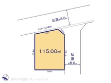 【東京都/東村山市久米川町】東村山市久米川町3丁目 土地 区画図