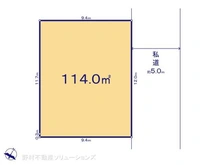 【東京都/東村山市久米川町】東村山市久米川町3丁目 土地 区画図